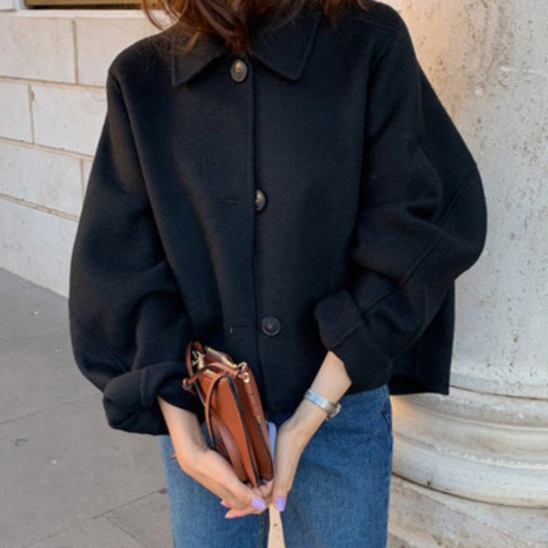 Chic Long Sleeve Multicolor Outerwear