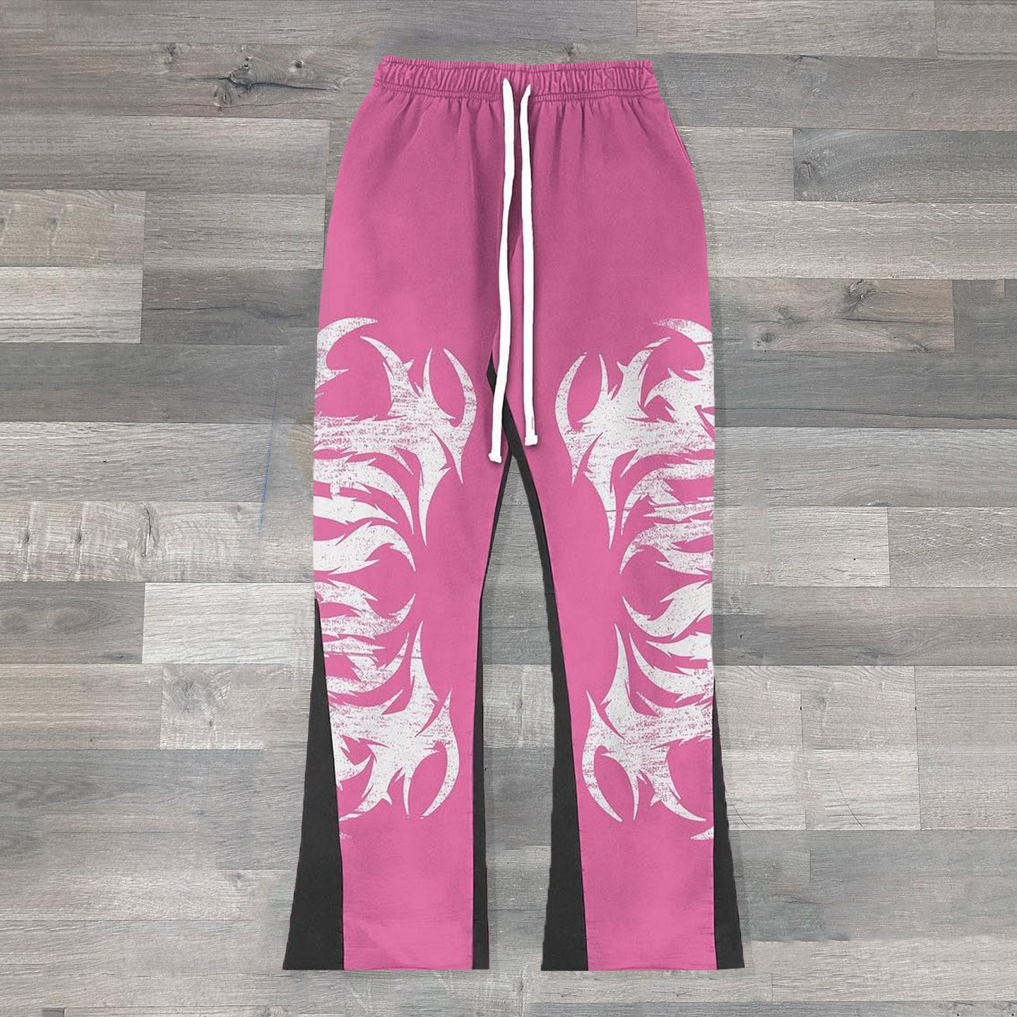 Stitched Color Print Sweatshirt Trousers