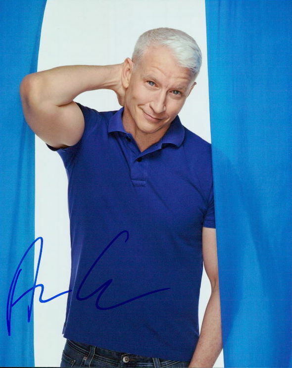 Anderson Cooper in-person signed 8x10 Photo Poster painting COA