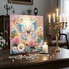 Framed Diamond Painting - Special Shaped - Butterfly and Flowers (25x25cm)