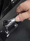 Mini Ratchet Wrench 1/4 Inch Short Ratchet Handle High Quality Socket Tool Torque Ratcheting Wrench for Daily Bicycle Car Repairs