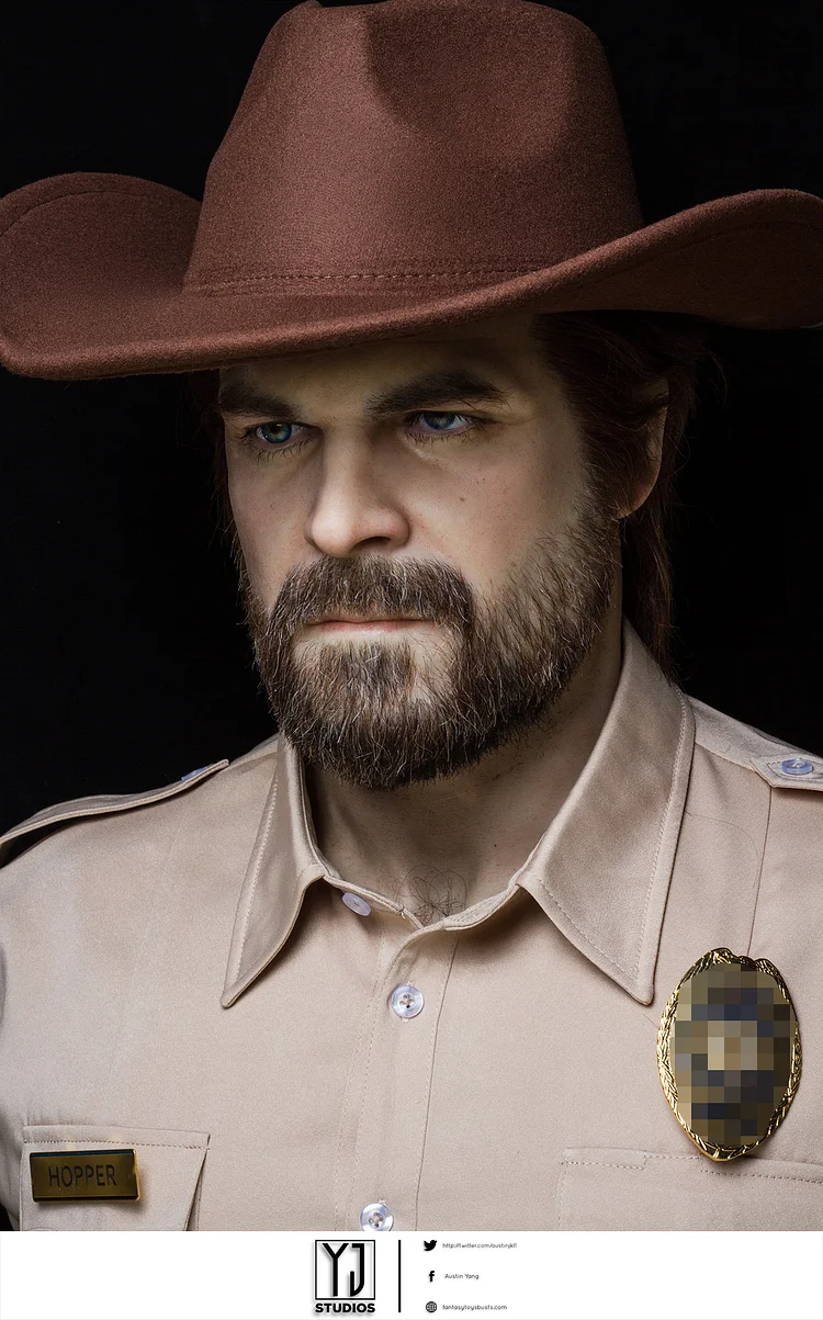 YJ Studio - Stranger Things Hopper 1/1 Bust Statue(GK)-