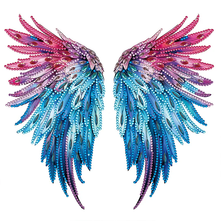Colorful Feather Wings  - Partial Drill - Special Diamond Painting(30*30cm)