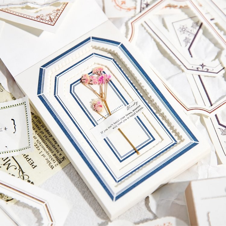 JOURNALSAY 50 Sheets Simple Photo Frame Tearable Memo Pad Literature