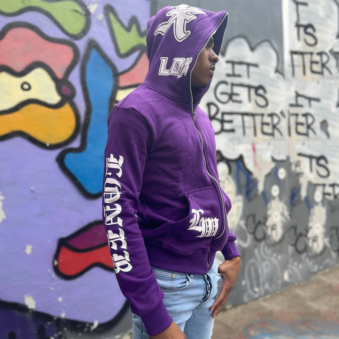 Fashion Loner Print Cardigan Hoodie