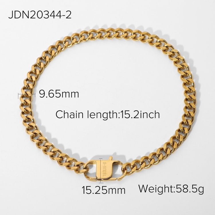 14K Gold Thick Cuban Chain Necklace