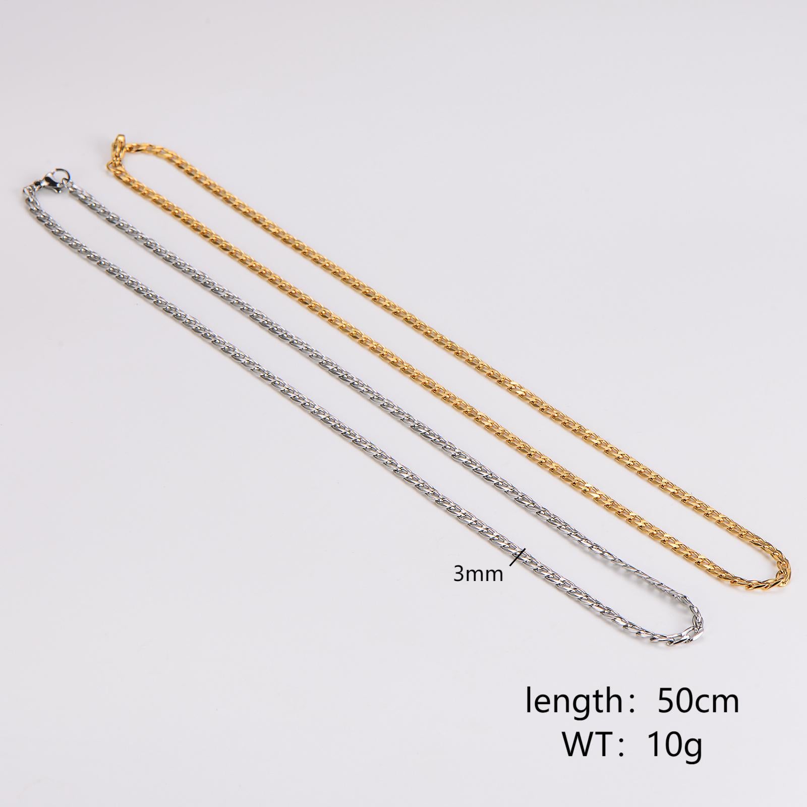 Aml Stainless Steel Nk Chain Hip-Hop Personality Chain Stainless Steel Necklace