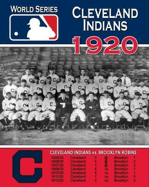 CLEVELAND INDIANS 1920 World Series Champions 8 x 10 Photo Poster painting Poster Man Cave Chief