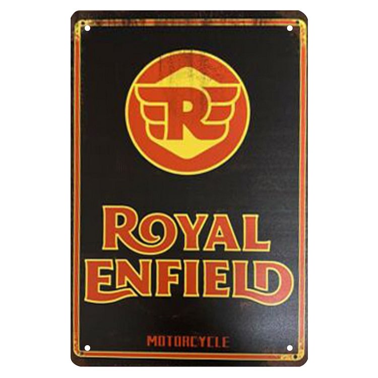 Royal Enfield Motorcycle - Vintage Tin Signs/Wooden Signs - 7.9x11.8in & 11.8x15.7in