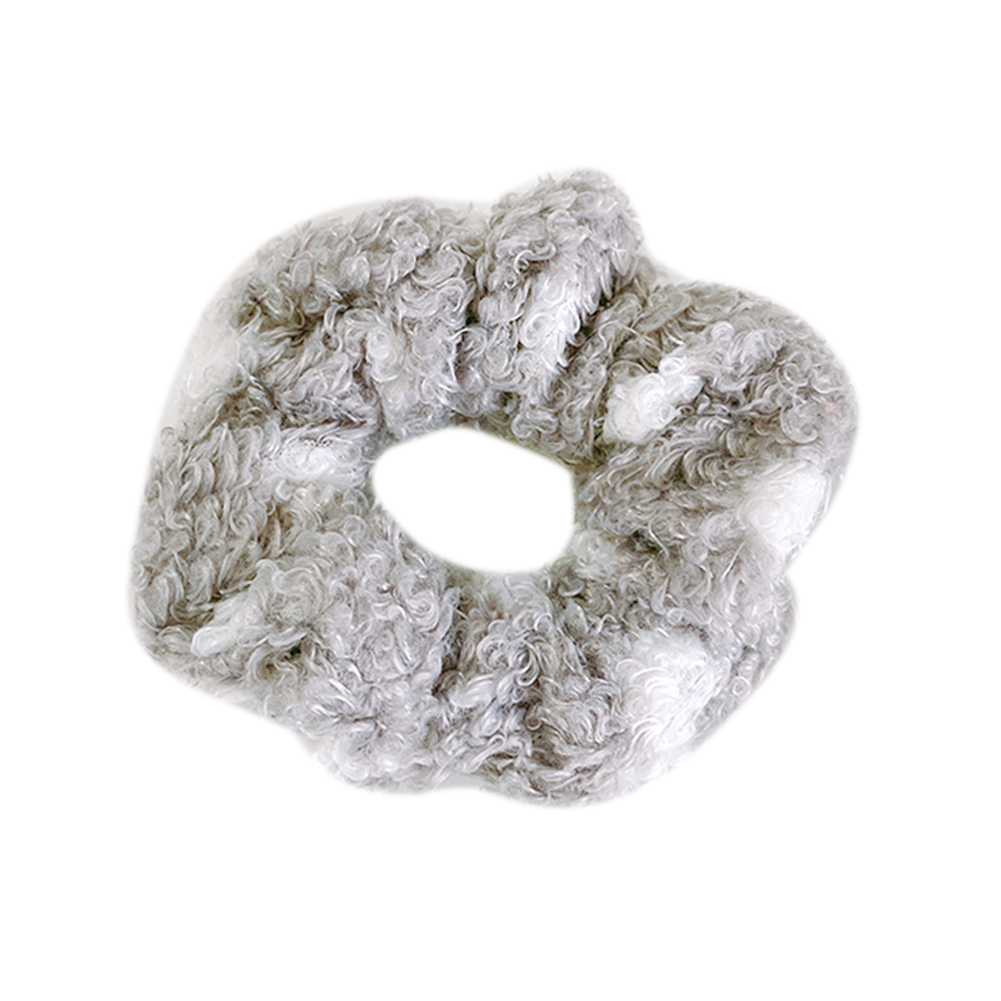 

Fur Point Printed Hair Loop Rope Women Scrunchies Hair Band Ponytail Holder, Grey, 501 Original