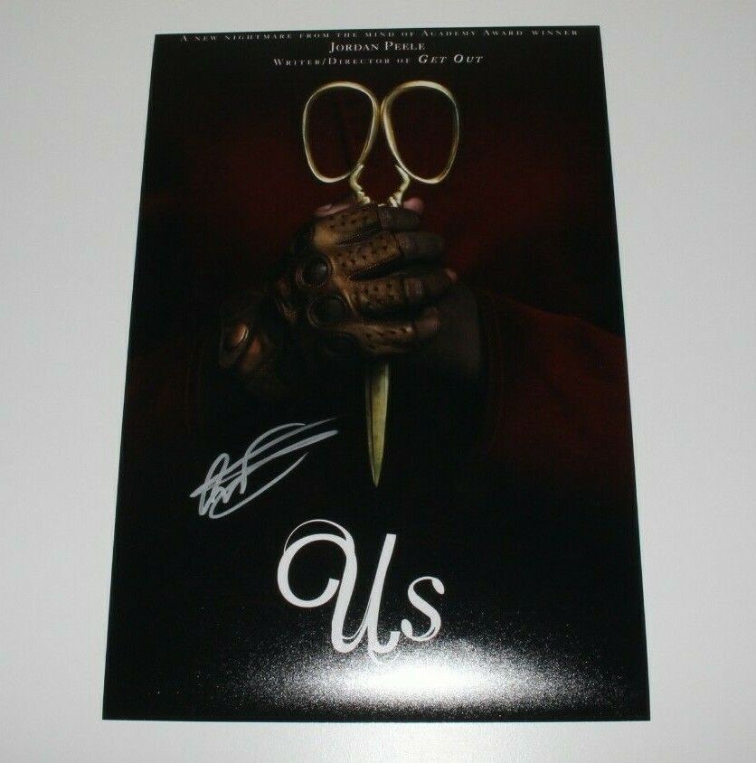 ACTOR WINSTON DUKE SIGNED 'US' 12x18 MOVIE POSTER Photo Poster painting w/COA JORDAN PEELE