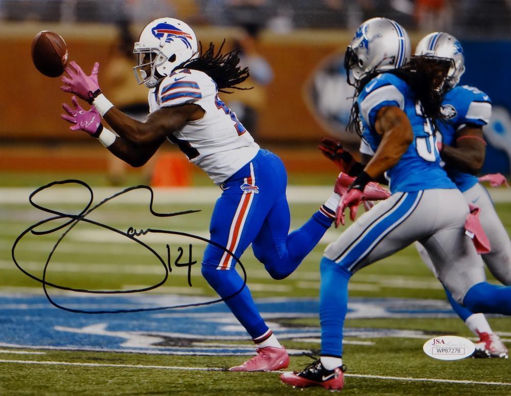 Sammy Watkins Autographed Buffalo Bills 8x10 Catch Against Lions Photo Poster painting- JSA W Au