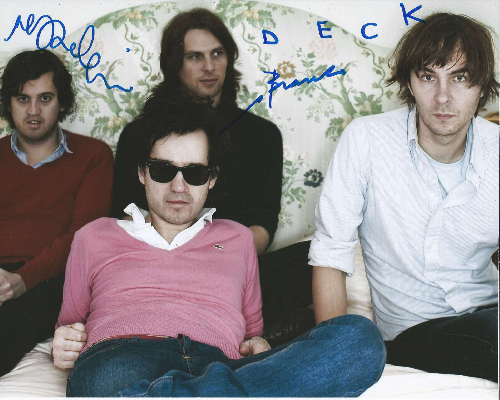 PHOENIX HAND SIGNED AUTHENTIC 8X10 Photo Poster painting w/COA X3 FRENCH INDIE BAND BANKRUPT!