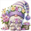 (US Only)Gnome Design DIY Bead Embroidery Kit 40x39cm 9CT Cross Stitch Kit for Home Decor