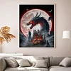Castle And Dragon In Moonlight-11CT Stamped Cross Stitch 40*50cm/15.75*19.69in