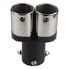 Dual Outlet Car Exhaust Tip Stainless Steel Auto Muffler Silencer Accessories