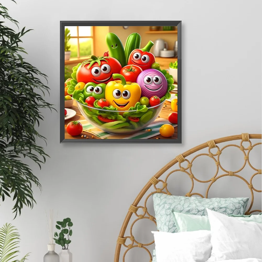Diamond Painting - Full Round Drill - Big Eyes Fruit(Canvas|40*40cm)