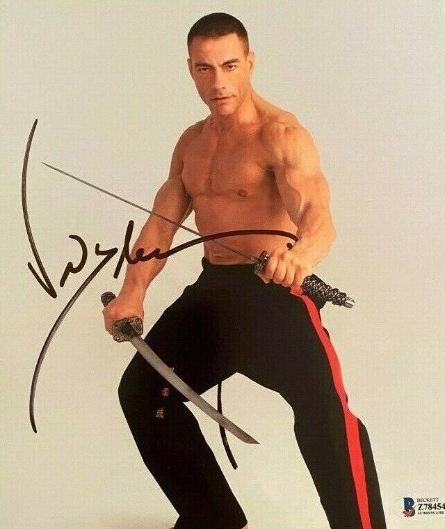 Jean Claude Van Damme signed autographed 8x10 Photo Poster painting Kickboxer Beckett COA