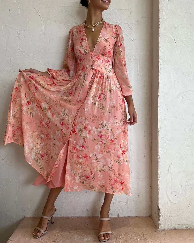 Romantic Elegant Floral Dress