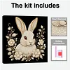 DIY Pearl Painting Rabbit for Home Wall Decor with Frame(30x30cm)