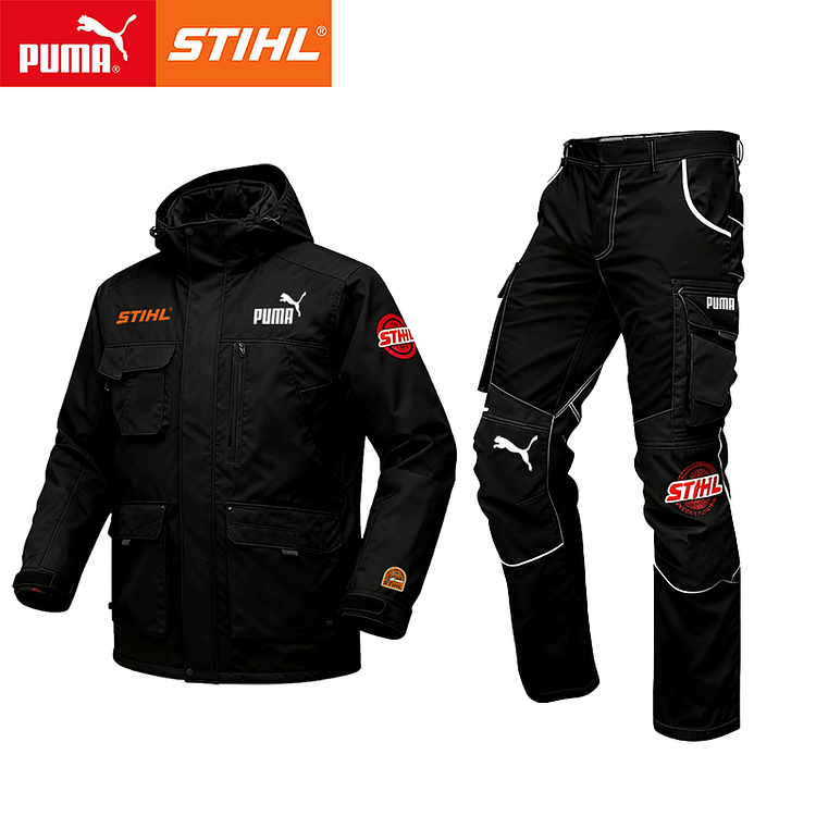Nová limitovaná edice pánské pracovní bundy a kalhot PUMA x STIHL