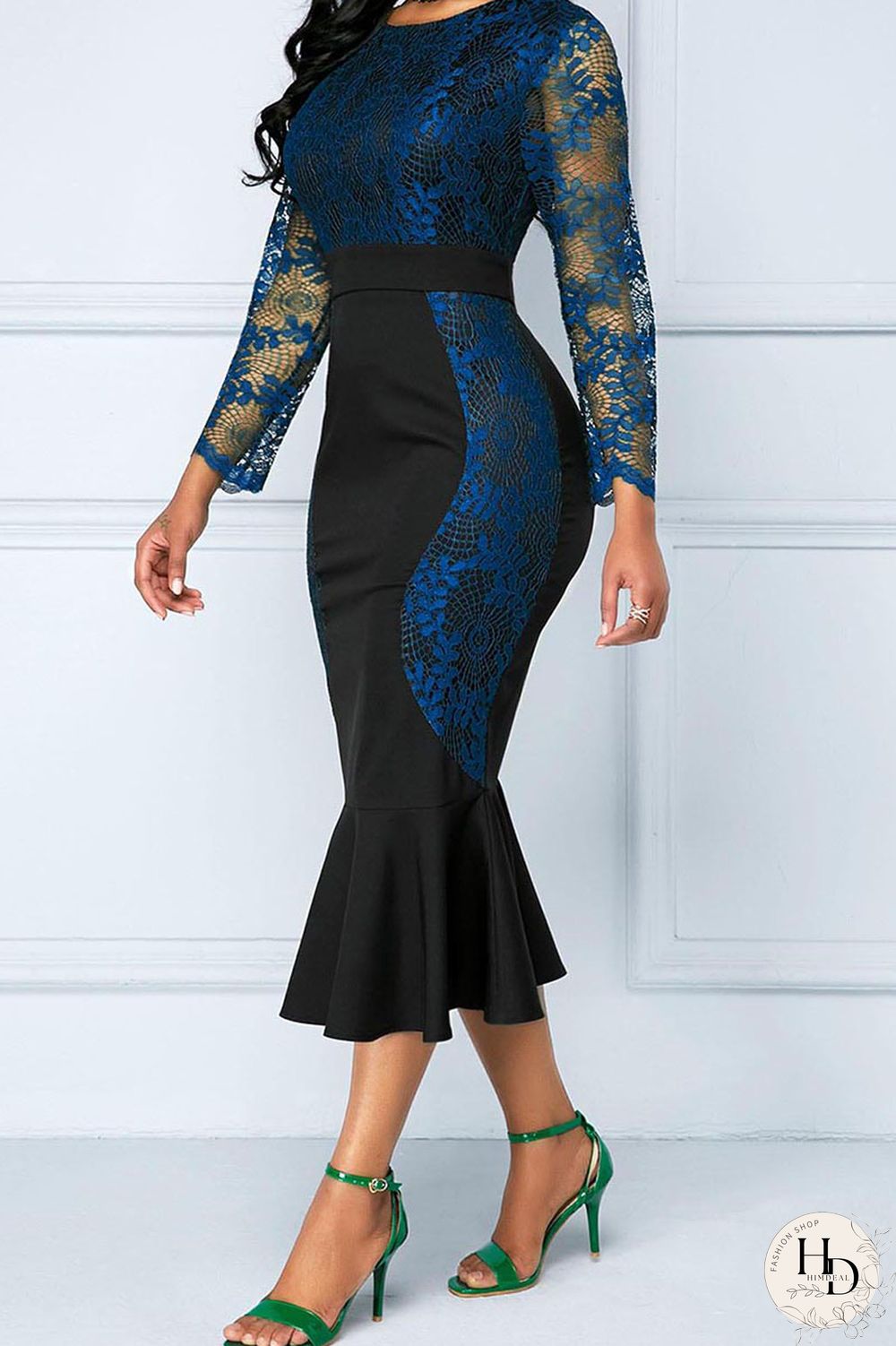 Red Sexy Solid Embroidered Hollowed Out Split Joint O Neck Trumpet Mermaid Dresses