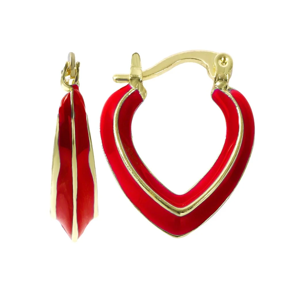 Dvacaman 2022 Valentine's Day Heart-Shaped Rhinestone Earrings For Women Shiny Statement Wedding Party Gift Crystal Drop Jewelry