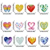 12pcs Romantic Element Double-Sided DIY Diamond Painting Keychain Kit