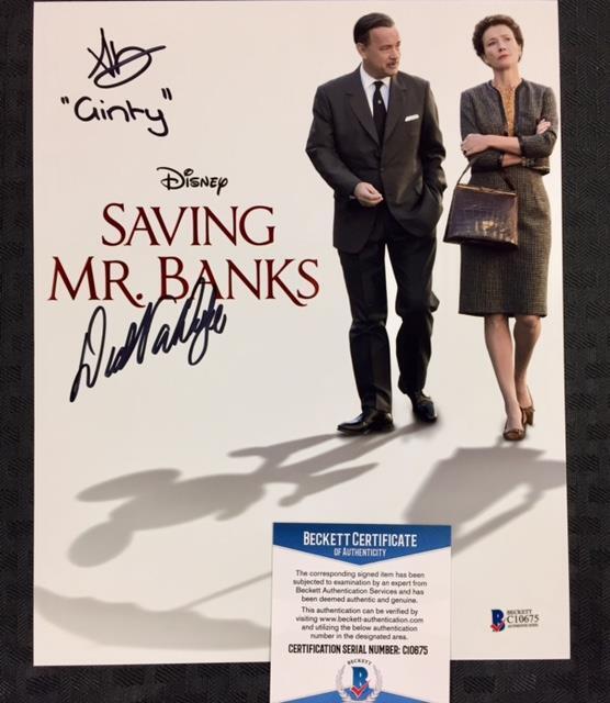 DICK VAN DYKE + ANNIE ROSE BUCKLEY Signed 8x10 Photo Poster painting Saving Mr. Banks w/ BAS COA