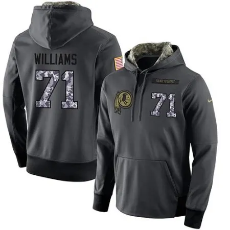 NFL Men's  Washington Redskins #71 Trent Williams Stitched Black Anthracite Salute to Service Player Performance Hoodie