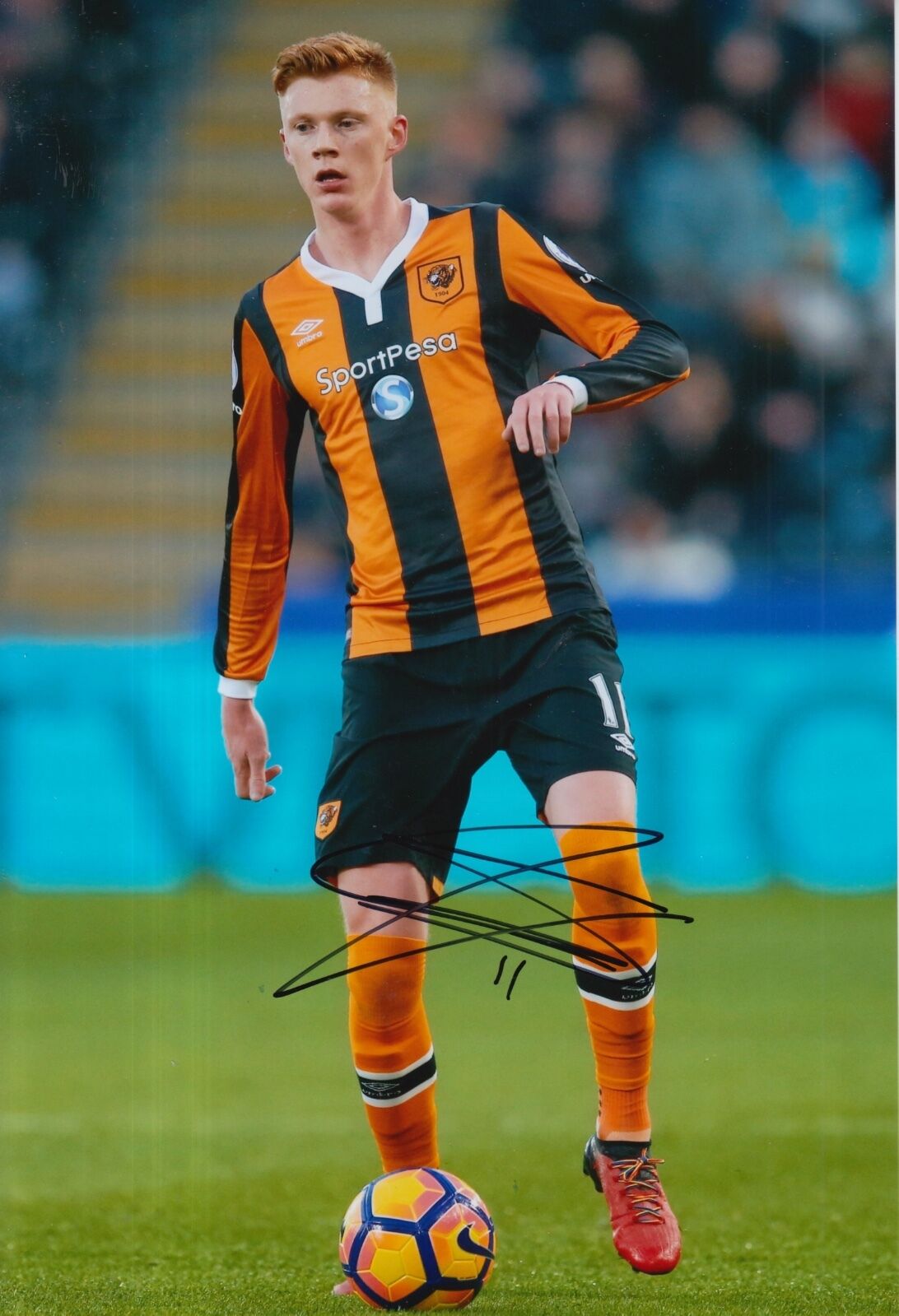 HULL CITY HAND SIGNED SAM CLUCAS 12X8 Photo Poster painting 16/17 5.
