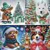 (US Local)4pack Xmas Animal-Crystal Rhinestone Diamond Painting(30x30cm)