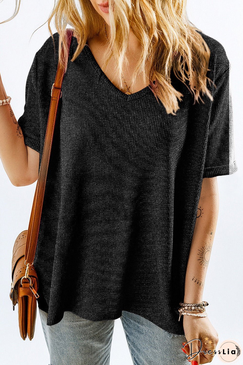 High Low Cuffed Tee