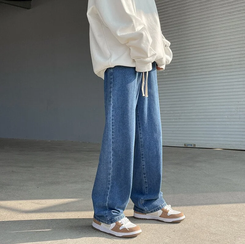 Aonga Loose Fit Drawstring Jeans