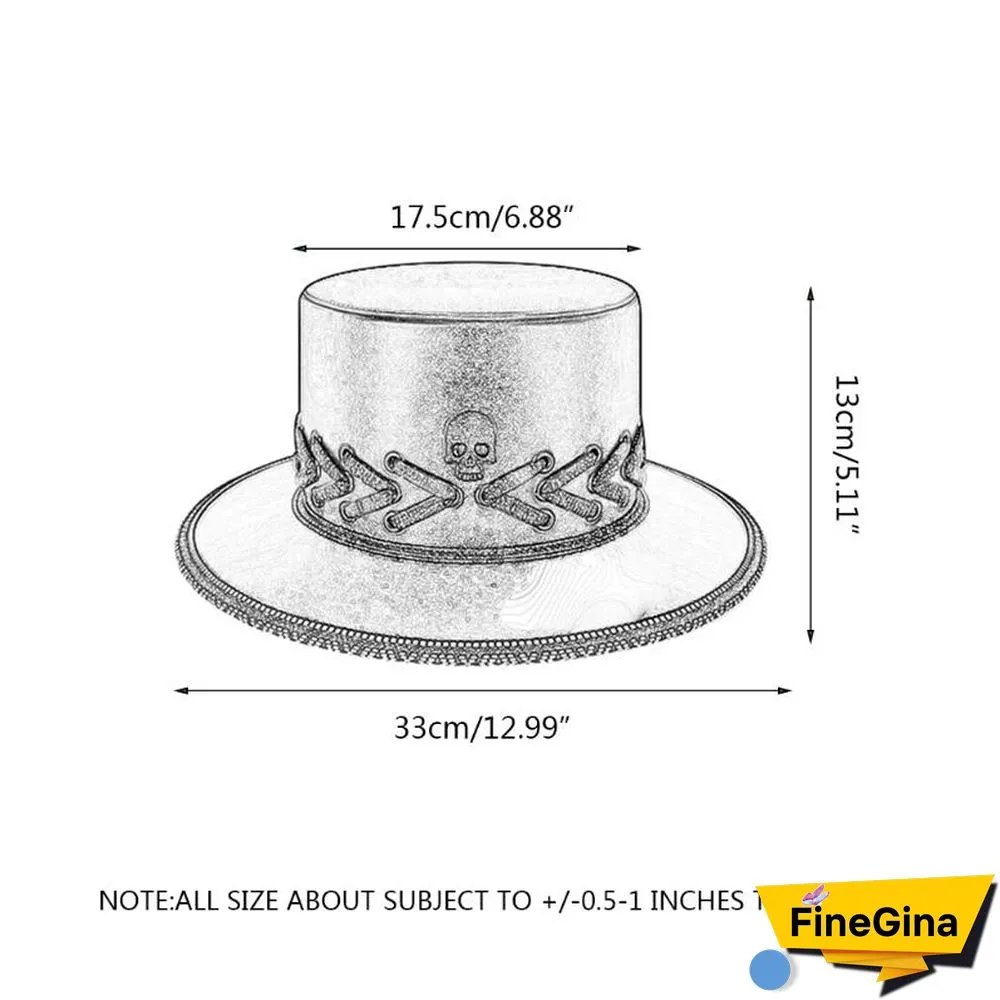 Steampunk Leather Plague Doctor Hat Dress Up Top Hat For Halloween Cosplay
