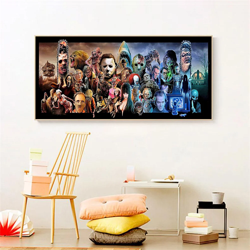 Diamond Painting 5D DIY Horror Movie Character Full Round Drill Drawing