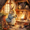Retro Bunny-11CT/14CT Stamped Cross Stitch 40*40cm/15.75*15.75in tapestrymarket