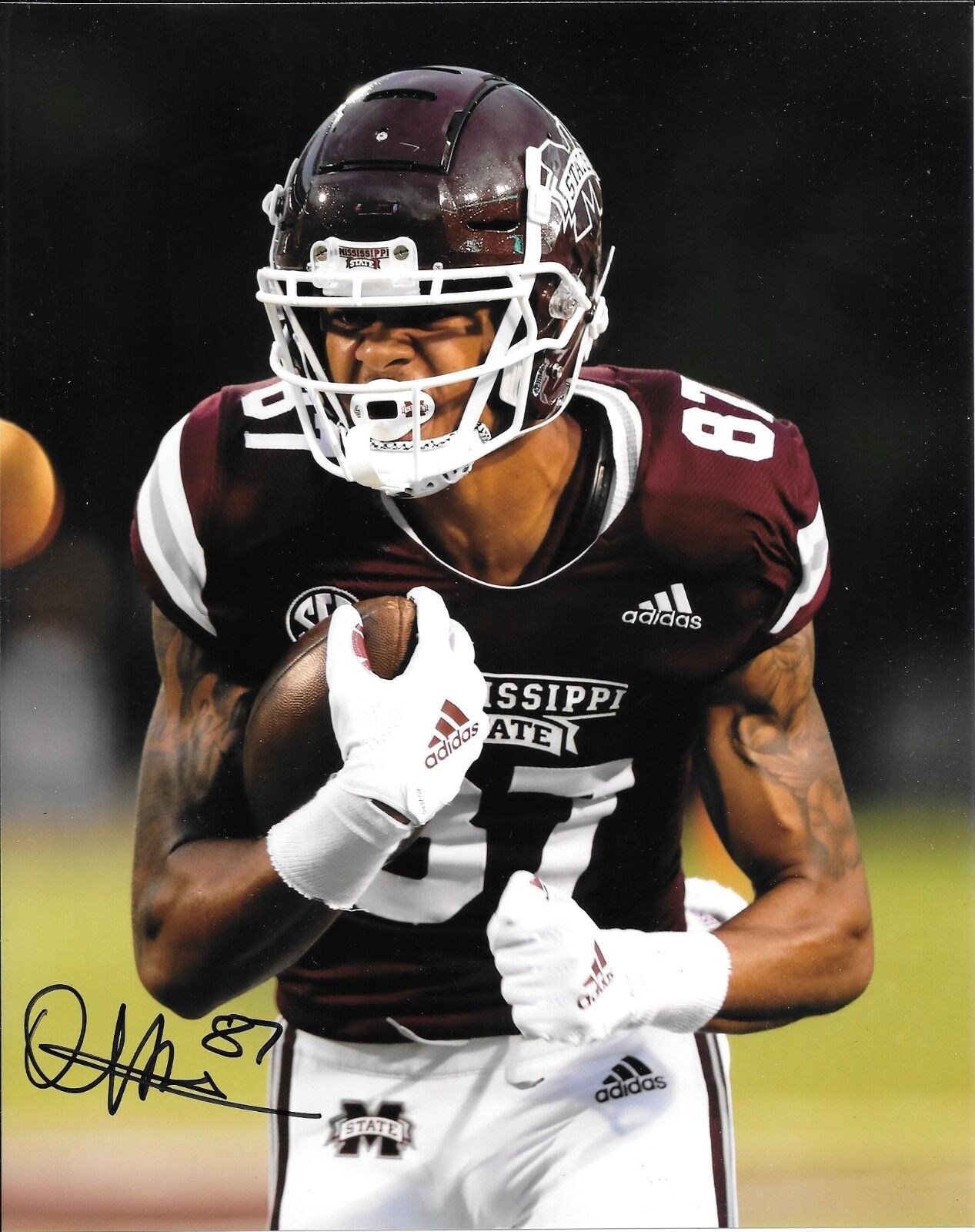 OSIRUS MITCHELL HAND SIGNED MISSISSIPPI STATE BULLDOGS 8X10 Photo Poster painting W/COA