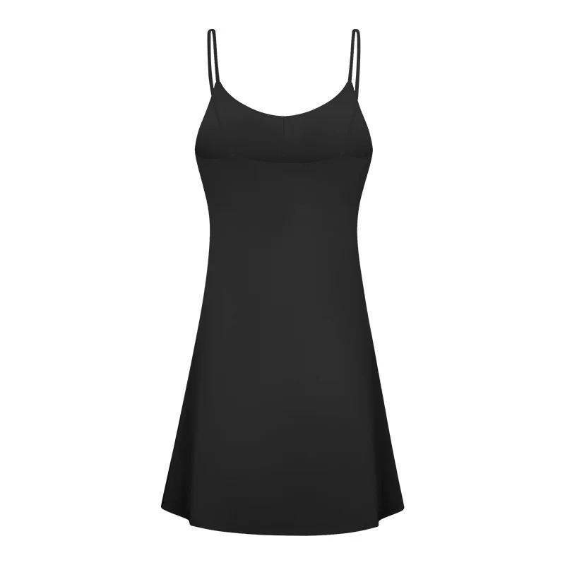 Solid color slip sports dress