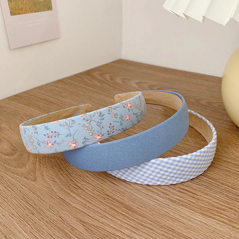 Retro Minimalist Women’s Solid Color Flower Cloth Hair Band