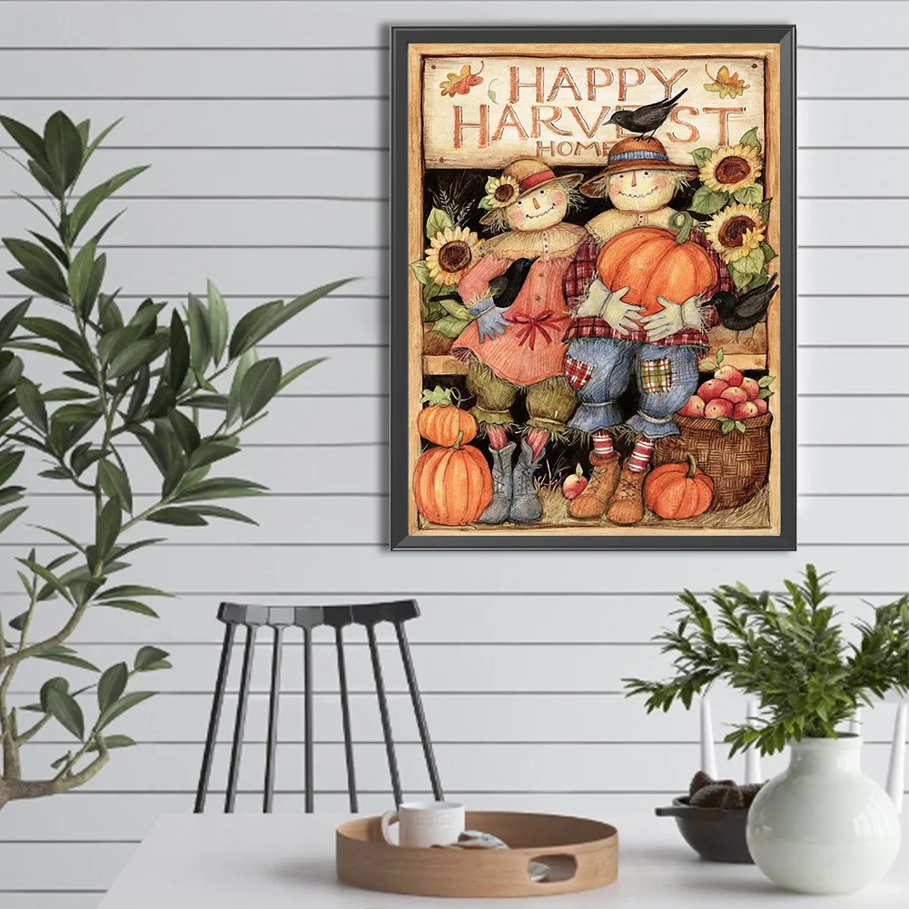 Diamond Painting - Full Round Drill - Scarecrow(Canvas|30*40cm)