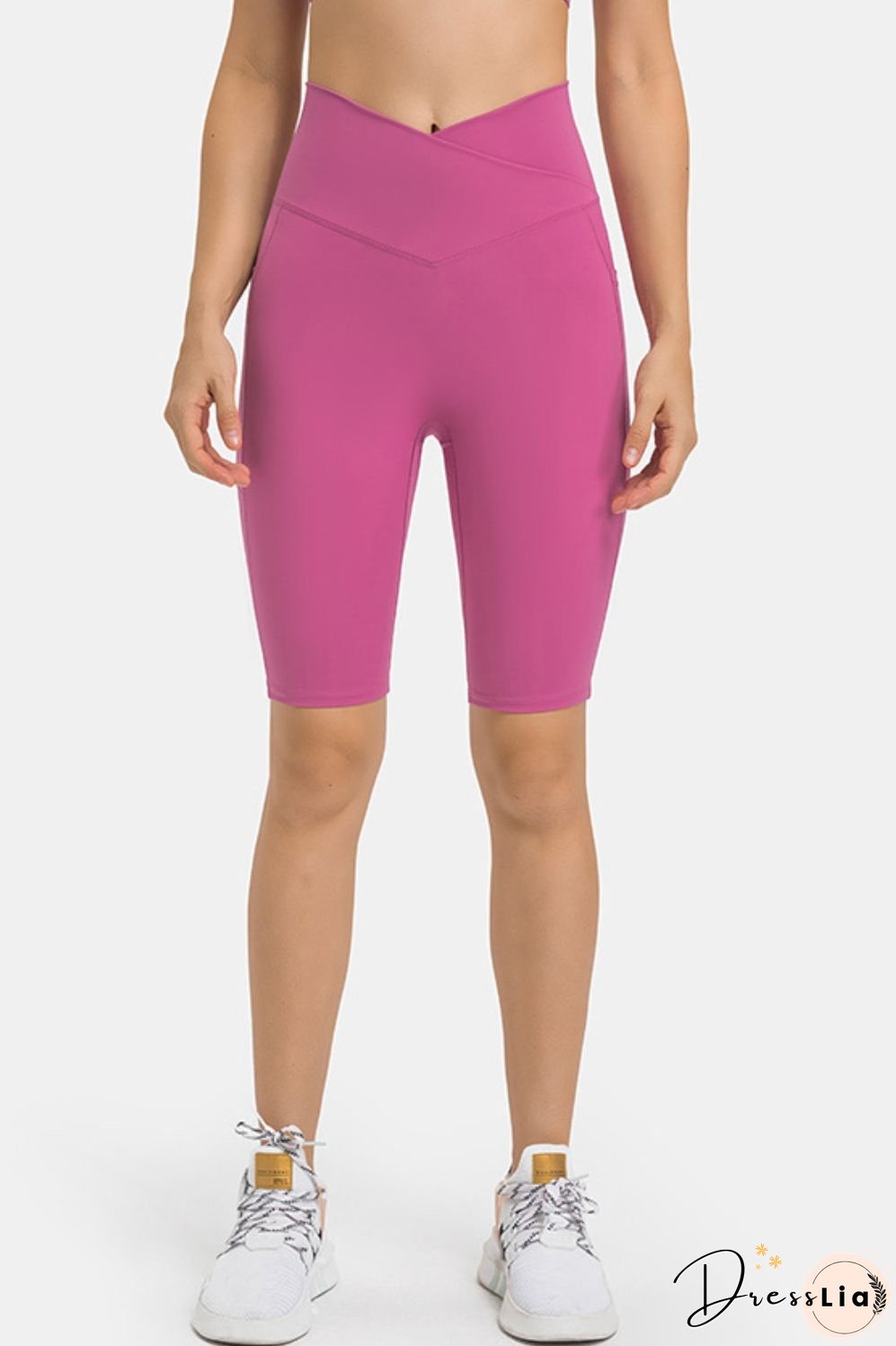 High Waist Biker Shorts with Pockets