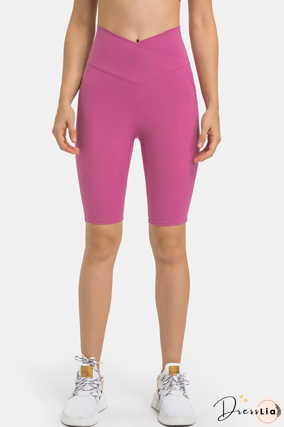 High Waist Biker Shorts with Pockets