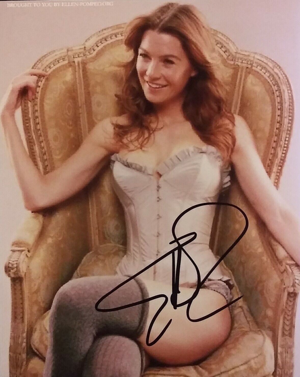 Ellen Pompeo signed 8 x 10