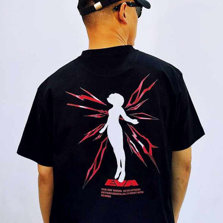 Pure Cotton Neon Genesis Evangelion Anime Aesthetic T-shirt weebmemes
