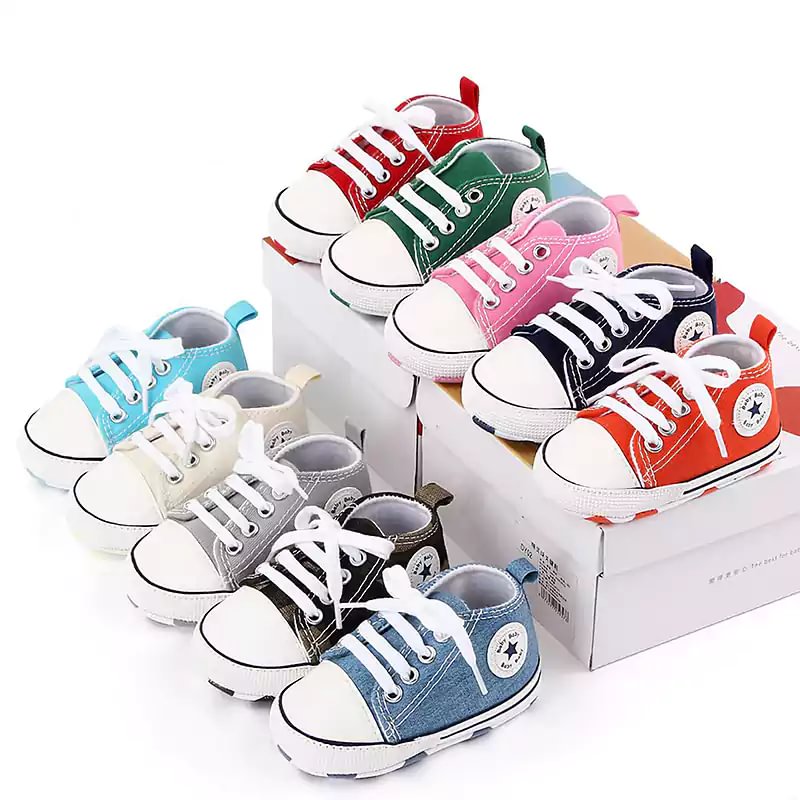 Letclo™l 2021 Newborn Baby Boys Girls Print First Walkers Infant Toddler Classic Sports Anti-slip Baby Shoes letclo Letclo