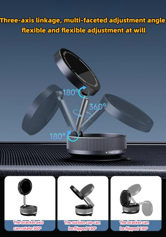 Car Navigation Vacuum Adsorption Magnetic Cell Phone Holder