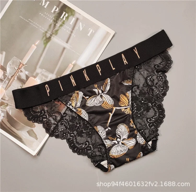 Women's Cotton Underwear Sexy Lace Panties Female Printed Underpants Low Waist  Panties Seamless Briefs Ladies Fashion Shorts