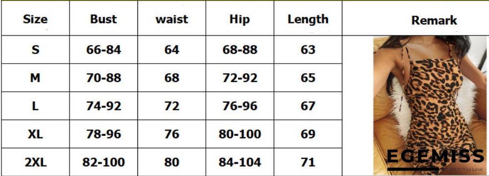 New European and American Women's Sexy Leopard Suspender Dress In Spring and Summer | EGEMISS