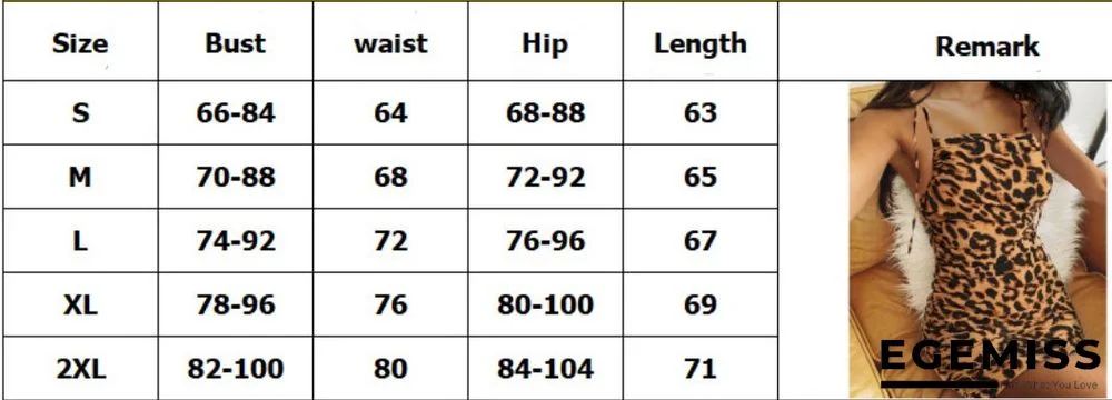 New European and American Women's Sexy Leopard Suspender Dress In Spring and Summer | EGEMISS